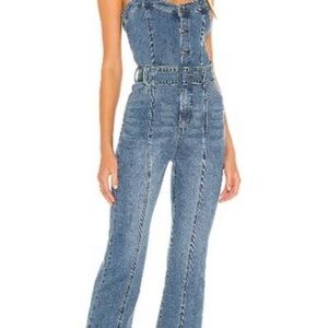 Show Me Your MuMu Blue Denim Jumpsuit